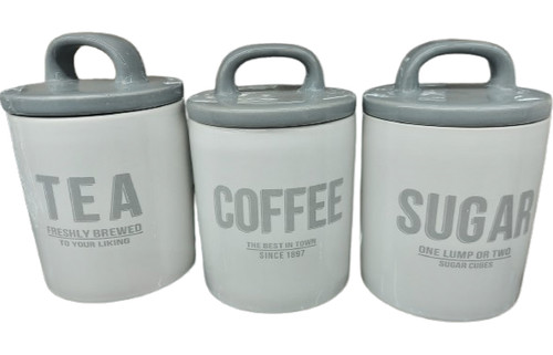 Tea coffee sugar canister jar - canister,
