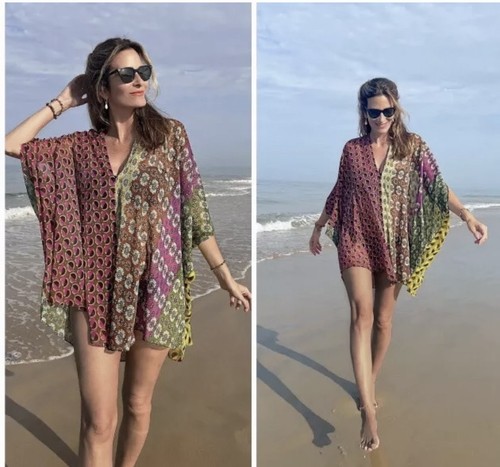 Zara short kaftan top beach