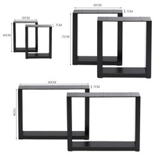 2 Pcs Industrial Metal Table