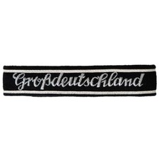Reproduction WW2 German Army Officers Grossdeutschland Cuff Title-Silver Bullion