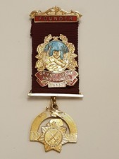 Vintage Gilt Metal Masonic Royal Ark Orient Lodge & Council Founders Jewel