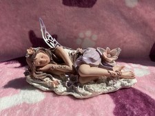 Regency Fine Arts Purple Sleeping Fairy Figurine Ornament