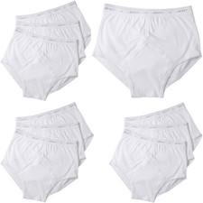 10 Pack Jockey Y-Front Briefs Men Comfy Cotton Underwear Undies Boxer White Bulk