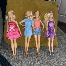 X4 Barbie  Dolls Bundle Good