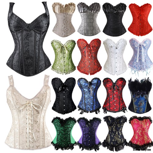 Women lace zip overbust - lace, up