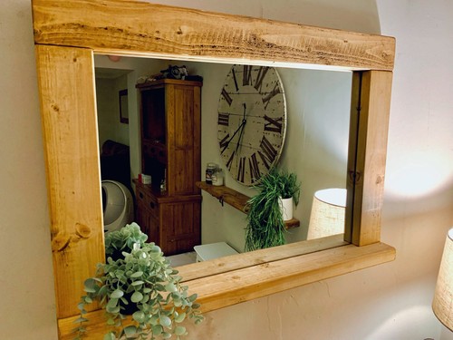 Large rustic wall mirror - large,