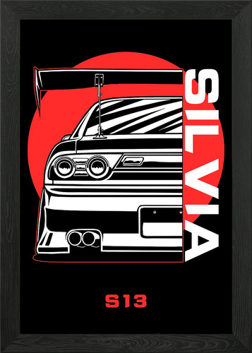 Nissan silvia s13 framed wall - silvia,