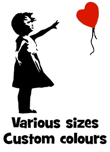 Banksy girl with balloon - banksy, heart