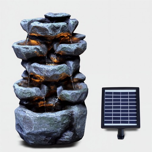 Solar water fountain - water, home