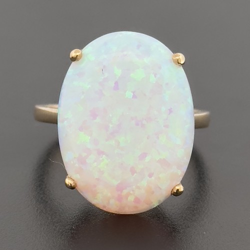 9ct yellow gold opal cocktail - gold,