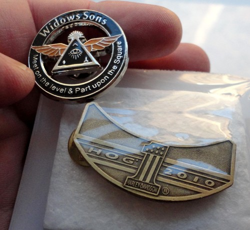 Biker freemason pin bundle - biker,