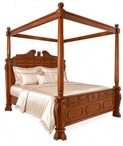 Antique canopy double - canopy, bed