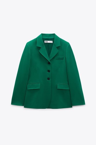 Zara emerald green wool blend - emerald,
