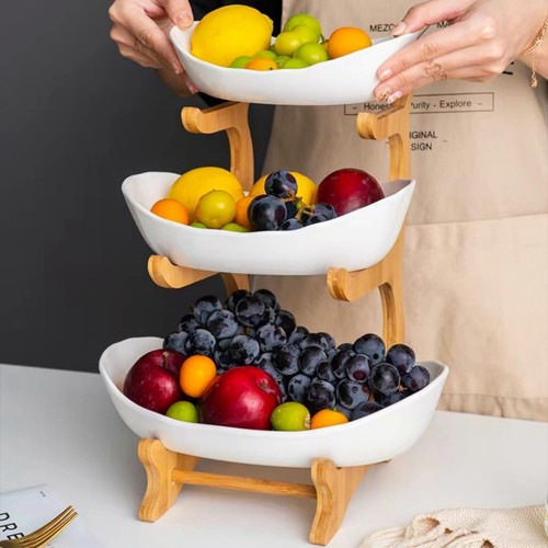 Tier fruit bowl bamboo - tier,