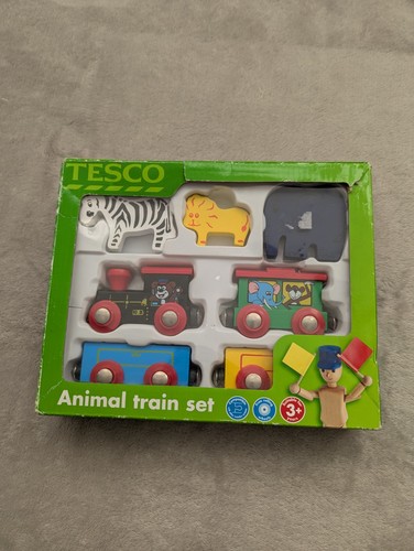 Tesco wooden animal train - wooden,