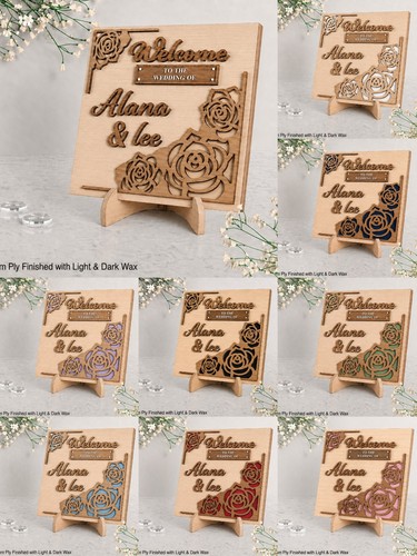 Wedding welcome sign wooden - sign,
