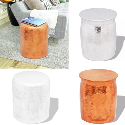 Hammered aluminium stool end - aluminium,