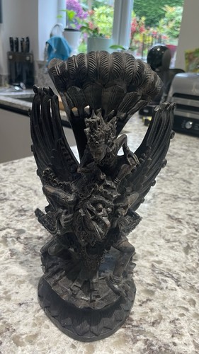Vishnu riding garuda ebony - vishnu, garuda,