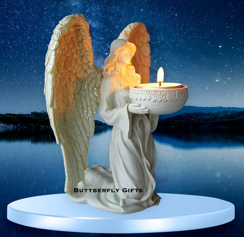 Kneeling angel tea - kneeling, light