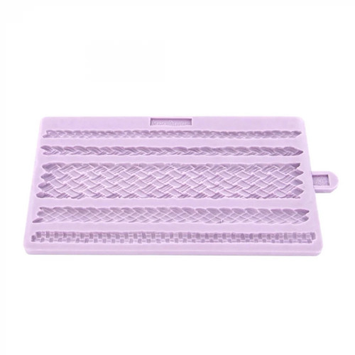 Plaited borders mould - plaited,