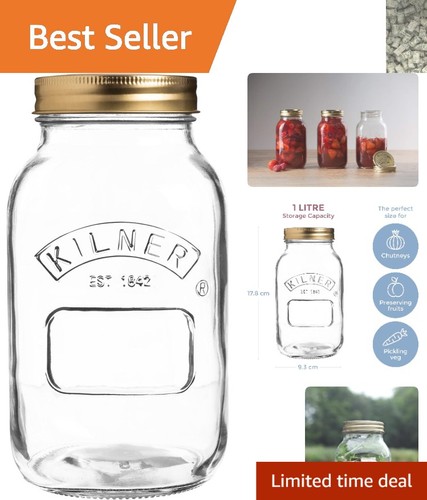 Durable 1000ml glass storage - 1000ml,