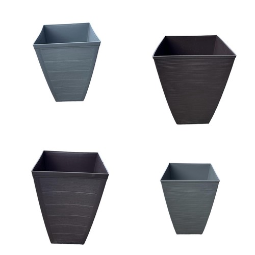 Tall square plant pot - tall,