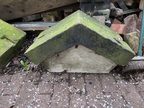 Stone gate post pier caps - , pair