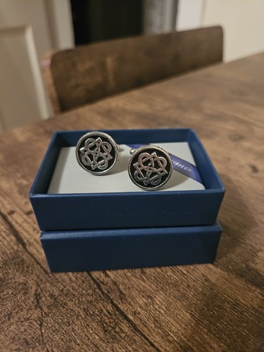 Cufflinks pewter enamel inlay - cufflinks,