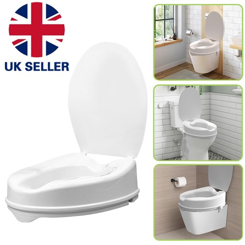 Raised toilet seat - toilet, lid