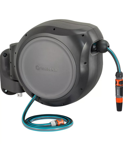 Gardena wall mounted hose - wall, reel