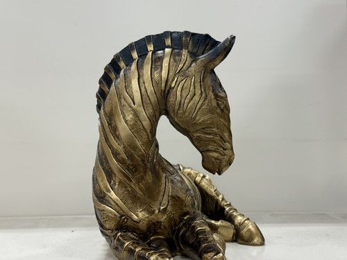 Golden zebra ornament - golden,