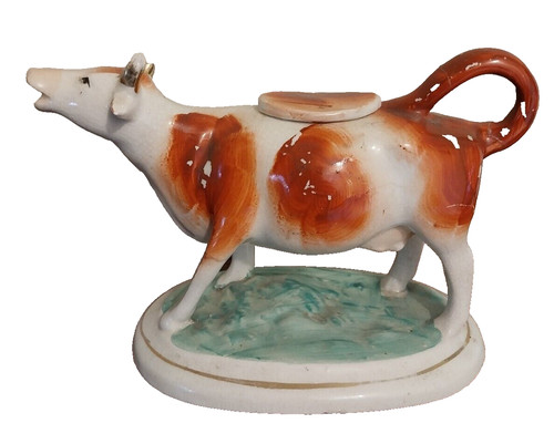 Victorian staffordshire cow - victorian,