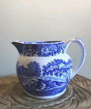 Copeland Spode Blue Italian Cream/Milk Jug Pre 70s  300ml Blue Backstamp VGC