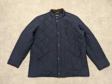 Orvis Jacket Mens XXL Navy Utility Field Chore Barn Coat Bomber Quilted Preppy