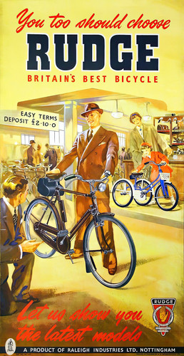 1950 vintage rudge bicycle - 1950,