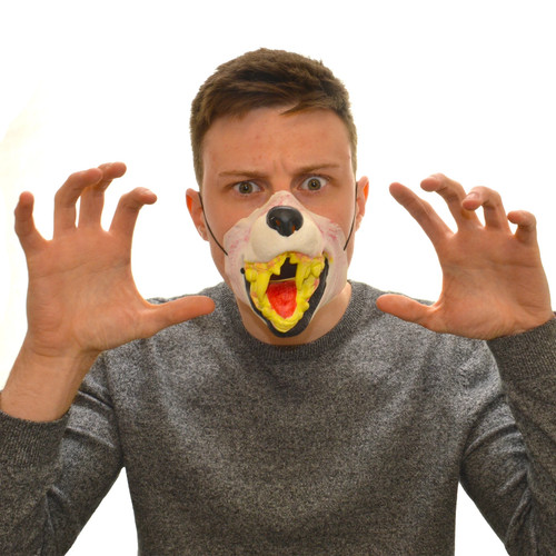 Latex half mask snarling polar - latex,
