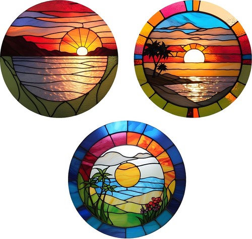 Sunset decorative stained - decorative,