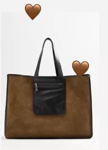 Zara leather tote bag bnwt - zara,