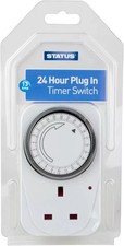 STATUS Timer Switch Standard 24 Hour Segment Timer Light Switch | White UK Plug