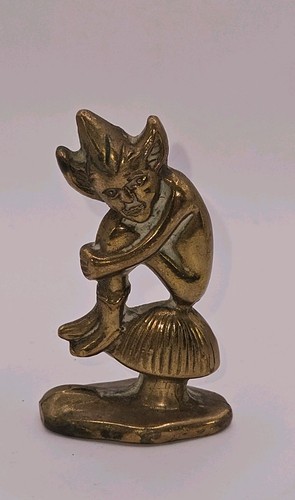 Vintage miniature brass pixie - miniature,