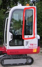 Takeuch TB014/TB015/TB016/TB219 Side Glass