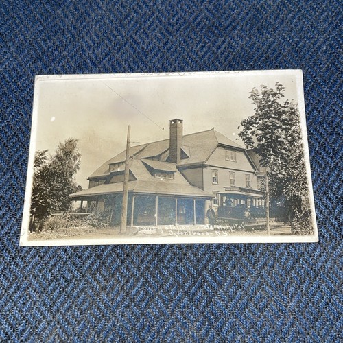 1910 rppc trolley station - trolley,