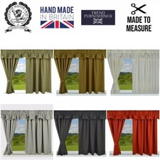 CARAVAN CURTAINS VALANCE TIEBACKS PENCIL PLEAT READY MADE MADE TO MEASURE