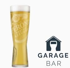 Single Peroni Beer Glass Half