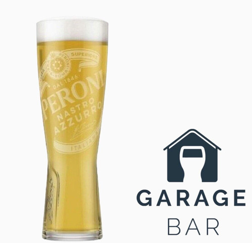 Single peroni beer glass half - glass,
