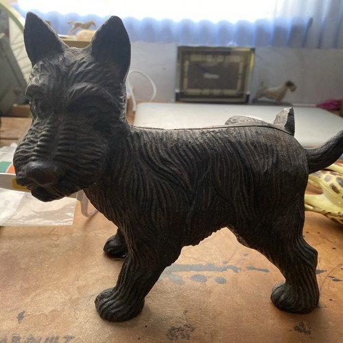 Vintage cast iron scottie - iron,