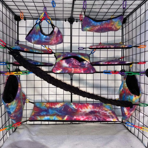 11pc sugar glider fleece - glider, cage