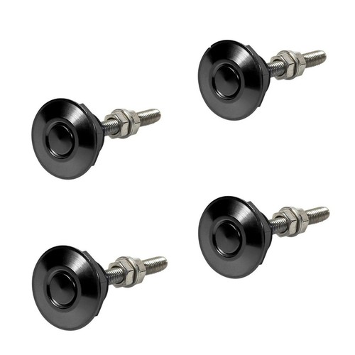 Push button quick release - push, hood