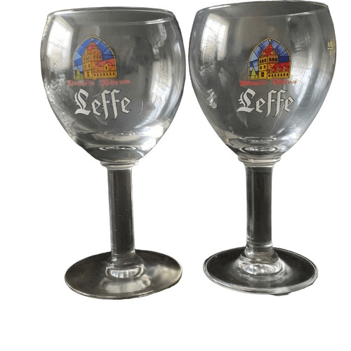 Vintage leffe beer - vintage leffe, glasses