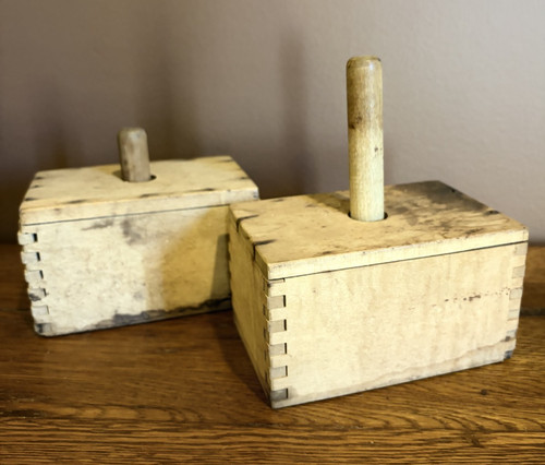 Vintage wooden butter molds - vintage,